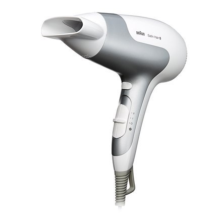 Braun | Suszarka do włosów | Satin Hair 5 HD 580 | 2500 W | Liczba ustawień temperatury 3 | Funkcja jonizacji | Biały/srebrny Braun | Suszarka do włosów | Satin Hair 5 HD 580 | 2500 W | Liczba ustawień temperatury 3 | Funkcja jonizacji | Biały/srebrny