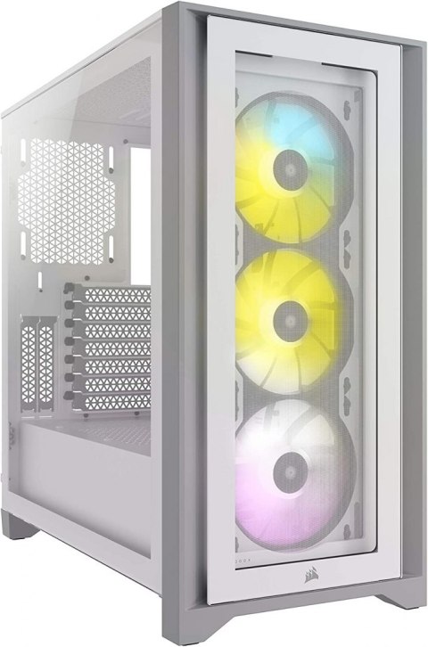 Corsair | Obudowa Mid-Tower ATX ze szkłem hartowanym | iCUE 4000X RGB | Okno boczne | Mid-Tower | Biały | Zasilacz w zestawie Ni Corsair | Obudowa Mid-Tower ATX ze szkłem hartowanym | iCUE 4000X RGB | Okno boczne | Mid-Tower | Biały | Zasilacz w zestawie Ni