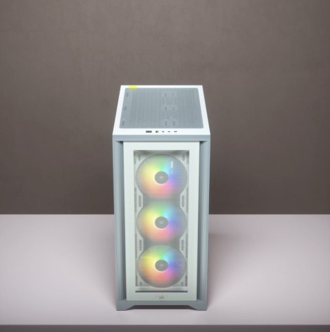 Corsair | Obudowa Mid-Tower ATX ze szkłem hartowanym | iCUE 4000X RGB | Okno boczne | Mid-Tower | Biały | Zasilacz w zestawie Ni Corsair | Obudowa Mid-Tower ATX ze szkłem hartowanym | iCUE 4000X RGB | Okno boczne | Mid-Tower | Biały | Zasilacz w zestawie Ni