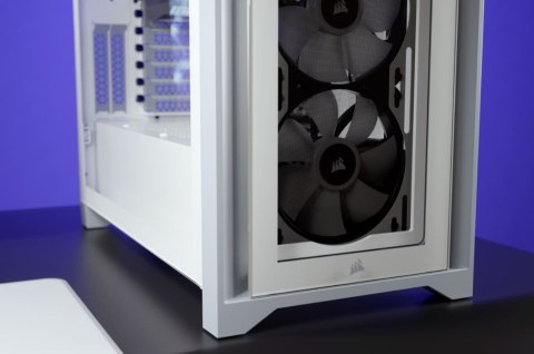 Corsair | Obudowa Mid-Tower ATX ze szkłem hartowanym | iCUE 4000X RGB | Okno boczne | Mid-Tower | Biały | Zasilacz w zestawie Ni Corsair | Obudowa Mid-Tower ATX ze szkłem hartowanym | iCUE 4000X RGB | Okno boczne | Mid-Tower | Biały | Zasilacz w zestawie Ni