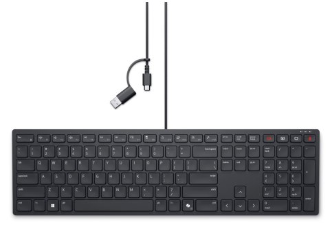 Dell | Collaboration Keyboard | KB525C | Keyboard | Wired | Ukrainian (QWERTY) | Black | USB-C Dell | Collaboration Keyboard | KB525C | Keyboard | Wired | Ukrainian (QWERTY) | Black | USB-C