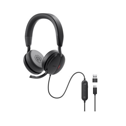Dell Pro Wired On-Ear Headset WH5024 Built-in microphone ANC USB Type-A Black Dell Pro Wired On-Ear Headset WH5024 Built-in microphone ANC USB Type-A Black