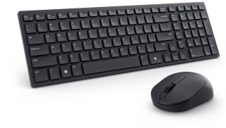 Dell | Cicha klawiatura i mysz | KM555 | Zestaw klawiatury i myszy | Bezprzewodowy | Ukraiński (QWERTY) | Czarny | 2,4 GHz, Blue