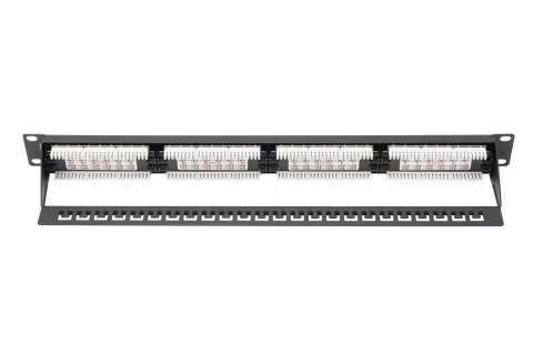 Digitus | Patch Panel | DN-91624U | Czarny | Kategoria: CAT 6; Porty: 24 x RJ45; Siła mocowania: 7,7 kg; Siła wkładania: maks. 3 Digitus | Patch Panel | DN-91624U | Czarny | Kategoria: CAT 6; Porty: 24 x RJ45; Siła mocowania: 7,7 kg; Siła wkładania: maks. 3