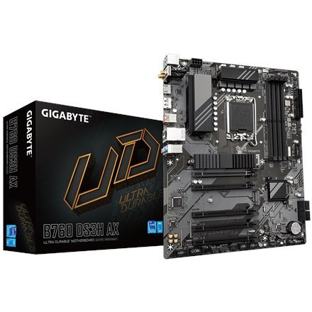 Gigabyte | B760 DS3H AX 1.x M/B | Rodzina procesorów Intel | Gniazdo procesora LGA1700 | DDR5 DIMM | Gniazda pamięci 4 | Obsługi Gigabyte | B760 DS3H AX 1.x M/B | Rodzina procesorów Intel | Gniazdo procesora LGA1700 | DDR5 DIMM | Gniazda pamięci 4 | Obsługi