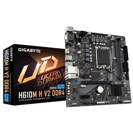 Gigabyte | H610M H V2 G1.0 | Rodzina procesorów Intel | Gniazdo procesora LGA1700 | DDR4 DIMM | Obsługiwane interfejsy dysków tw Gigabyte | H610M H V2 G1.0 | Rodzina procesorów Intel | Gniazdo procesora LGA1700 | DDR4 DIMM | Obsługiwane interfejsy dysków tw