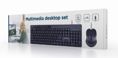 Gembird | Multimedialny zestaw biurkowy | KBS-UM-04 | Zestaw klawiatury i myszy | Przewodowy | Mysz w zestawie | US | Czarny | g Gembird | Multimedialny zestaw biurkowy | KBS-UM-04 | Zestaw klawiatury i myszy | Przewodowy | Mysz w zestawie | US | Czarny | g