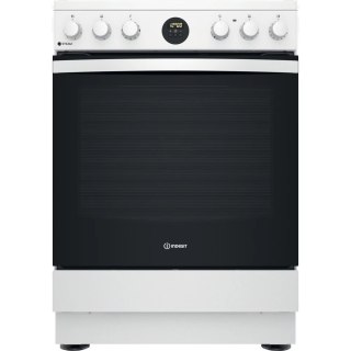 INDESIT | Kuchenka | IS67V8CHW/E | Typ płyty Vitroceramic | Typ piekarnika Electric | Biały | Szerokość 60 cm | Grillowanie | Gł