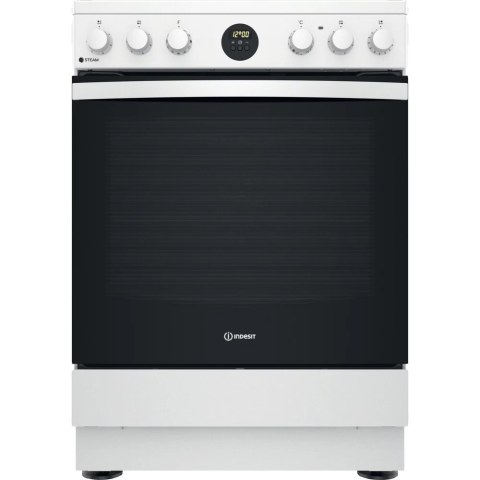 INDESIT | Kuchenka | IS67V8CHW/E | Typ płyty Vitroceramic | Typ piekarnika Electric | Biały | Szerokość 60 cm | Grillowanie | Gł