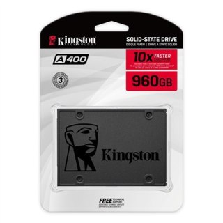 Kingston | SSD | A400 | 960 GB | Format SSD 2,5" | Interfejs SSD SATA Rev 3.0 | Prędkość odczytu 500 MB/s | Prędkość zapisu 450 