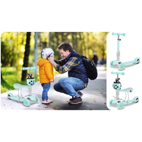 Hulajnoga trójkołowa Ricokids Buggy - miętowa Hulajnoga trójkołowa Ricokids Buggy - miętowa
