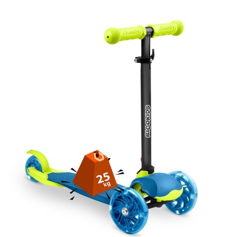 Hulajnoga trójkołowa Ricokids Loco - niebiesko-zielona Hulajnoga trójkołowa Ricokids Loco - niebiesko-zielona