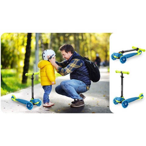 Hulajnoga trójkołowa Ricokids Loco - niebiesko-zielona Hulajnoga trójkołowa Ricokids Loco - niebiesko-zielona