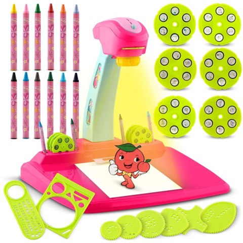 Projektor do nauki rysowania Ricokids 772000 - różowy Projektor do nauki rysowania Ricokids 772000 - różowy