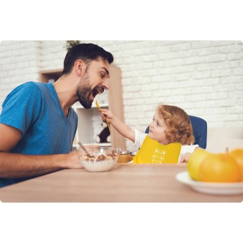 Śliniaczek silikonowy do karmienia Ricokids żółty Śliniaczek silikonowy do karmienia Ricokids żółty
