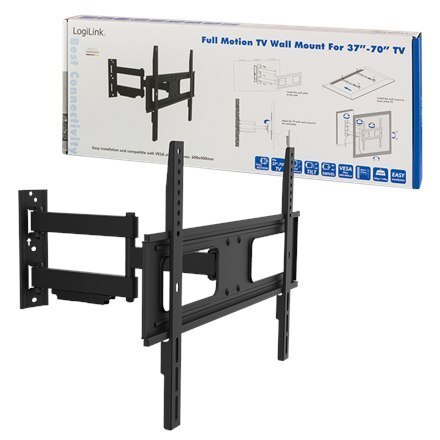 Logilink BP0019 Uchwyt ścienny do TV, 37"-70", pochylenie +10°-20°, obrót +-90°, 473 mm Logilink | Uchwyt ścienny | BP0019 | 37- Logilink BP0019 Uchwyt ścienny do TV, 37"-70", pochylenie +10°-20°, obrót +-90°, 473 mm Logilink | Uchwyt ścienny | BP0019 | 37-