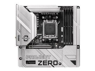 MSI | B650M PROJECT ZERO | Rodzina procesorów AMD | Gniazdo procesora AM5 | DDR5 | Obsługiwane interfejsy dysków twardych M.2, S