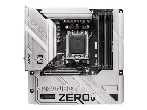 MSI | B650M PROJECT ZERO | Processor family AMD | Processor socket AM5 | DDR5 | Supported hard disk drive interfaces M.2, SATA | MSI | B650M PROJECT ZERO | Processor family AMD | Processor socket AM5 | DDR5 | Supported hard disk drive interfaces M.2, SATA |