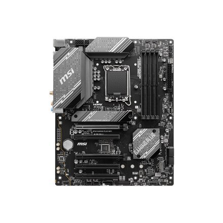 MSI | B760 GAMING PLUS WIFI | Gniazdo procesora LGA1700 | Typ chipsetu Intel B760 | Obsługiwana technologia pamięci RAM DDR5 SDR MSI | B760 GAMING PLUS WIFI | Gniazdo procesora LGA1700 | Typ chipsetu Intel B760 | Obsługiwana technologia pamięci RAM DDR5 SDR