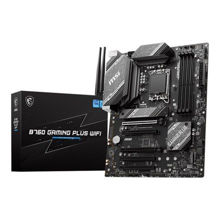 MSI | B760 GAMING PLUS WIFI | Gniazdo procesora LGA1700 | Typ chipsetu Intel B760 | Obsługiwana technologia pamięci RAM DDR5 SDR MSI | B760 GAMING PLUS WIFI | Gniazdo procesora LGA1700 | Typ chipsetu Intel B760 | Obsługiwana technologia pamięci RAM DDR5 SDR