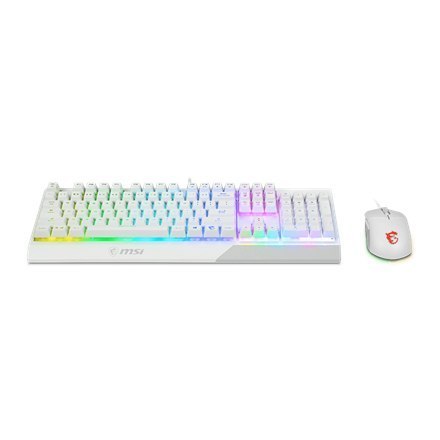 MSI | Vigor GK30 COMBO WHITE | Zestaw klawiatura i mysz | Przewodowa | Mysz w zestawie | USA | Biały | g MSI | Vigor GK30 COMBO WHITE | Zestaw klawiatura i mysz | Przewodowa | Mysz w zestawie | USA | Biały | g