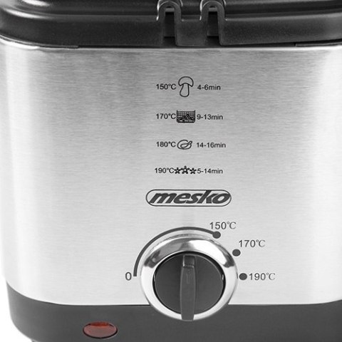 Mesko | MS 4910 | Frytkownica | Moc 900 W | Pojemność 1,5 L | Srebrny Mesko | MS 4910 | Frytkownica | Moc 900 W | Pojemność 1,5 L | Srebrny