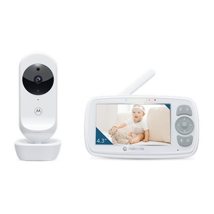 Motorola | Video Baby Monitor | VM34 4.3" | Kolorowy ekran o przekątnej 4.3"; Kołysanki; Dwukierunkowa rozmowa; Monitorowanie te Motorola | Video Baby Monitor | VM34 4.3" | Kolorowy ekran o przekątnej 4.3"; Kołysanki; Dwukierunkowa rozmowa; Monitorowanie te