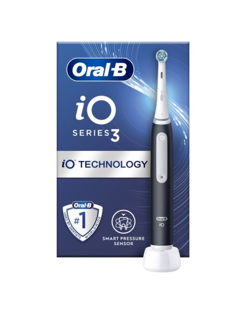Oral-B | Seria iO3 | Elektryczna szczoteczka do zębów | Akumulatorowa | Dla dorosłych | Matowa czerń | Liczba główek szczoteczki Oral-B | Seria iO3 | Elektryczna szczoteczka do zębów | Akumulatorowa | Dla dorosłych | Matowa czerń | Liczba główek szczoteczki