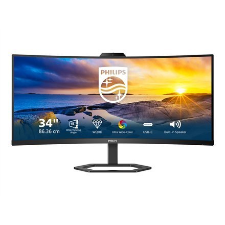 Philips | 34E1C5600HE/00 | 34 cala | VA | 3440 x 1440 pikseli | 21:9 | 4 ms | 300 cd/m² | Czarny | Liczba portów HDMI 1 | 100 Hz Philips | 34E1C5600HE/00 | 34 cala | VA | 3440 x 1440 pikseli | 21:9 | 4 ms | 300 cd/m² | Czarny | Liczba portów HDMI 1 | 100 Hz