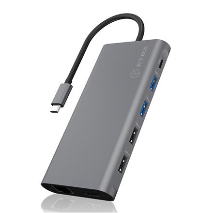 Raidsonic | Stacja dokująca 12-w-1 USB Type-C z PD 100W | BOX IB-DK4050-CPD | Stacja dokująca | Porty Ethernet LAN (RJ-45) 1 | P Raidsonic | Stacja dokująca 12-w-1 USB Type-C z PD 100W | BOX IB-DK4050-CPD | Stacja dokująca | Porty Ethernet LAN (RJ-45) 1 | P