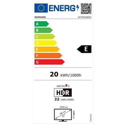 Samsung LS27DG302EUXEN 27" VA Monitor FHD 1920x1080/16:9/250cd/m2/1ms, HDMI, DP Samsung LS27DG302EUXEN 27" VA Monitor FHD 1920x1080/16:9/250cd/m2/1ms, HDMI, DP