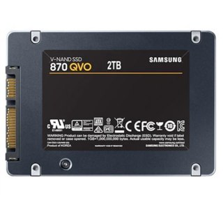 Samsung | SSD | 870 QVO | 2000 GB | Format SSD 2.5" | Interfejs SSD SATA III | Prędkość odczytu 560 MB/s | Prędkość zapisu 530 M