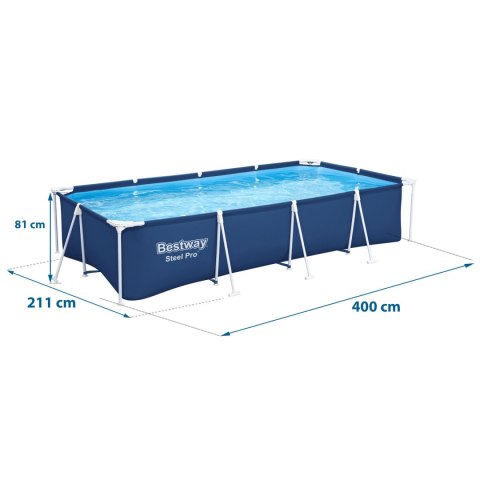 Basen ogrodowy stelażowy 400 x 211 x 81 cm 15w1 Bestway 56405N Basen ogrodowy stelażowy 400 x 211 x 81 cm 15w1 Bestway 56405N