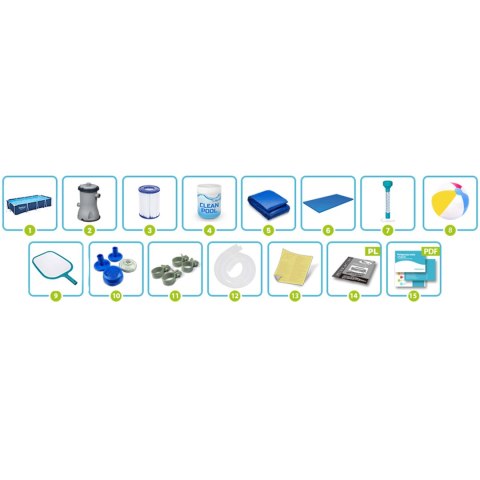 Basen ogrodowy stelażowy 400 x 211 x 81 cm 15w1 Bestway 56405N Basen ogrodowy stelażowy 400 x 211 x 81 cm 15w1 Bestway 56405N