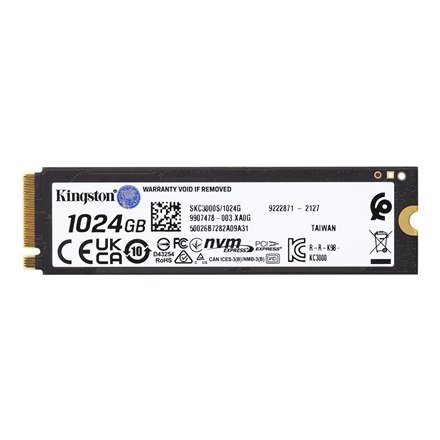 Kingston KC3000 1024GB PCIe 4.0 SSD Kingston KC3000 1024GB PCIe 4.0 SSD
