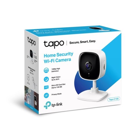 TP-LINK | Home Security Wi-Fi Camera | Tapo C100 | Cube | MP | 3.3mm/F/2.0 | Tryb prywatności, alarm dźwiękowy i świetlny, wykry TP-LINK | Home Security Wi-Fi Camera | Tapo C100 | Cube | MP | 3.3mm/F/2.0 | Tryb prywatności, alarm dźwiękowy i świetlny, wykry