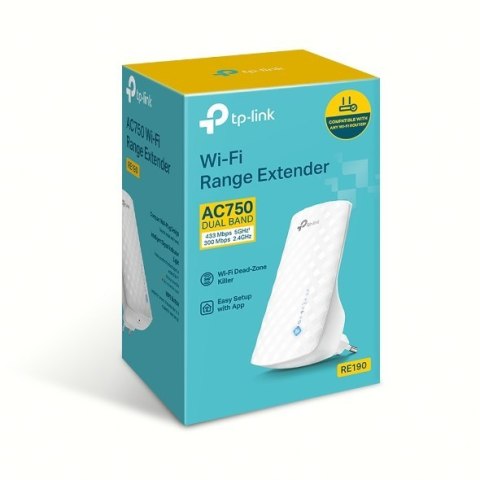 TP-LINK | RE190 | Extender | 802.11ac | 2.4GHz/5GHz | 300+433 Mbit/s | Mbit/s | Porty Ethernet LAN (RJ-45) | MU-MiMO Nie | Brak TP-LINK | RE190 | Extender | 802.11ac | 2.4GHz/5GHz | 300+433 Mbit/s | Mbit/s | Porty Ethernet LAN (RJ-45) | MU-MiMO Nie | Brak