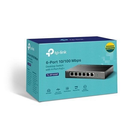 TP-LINK | Switch | TL-SF1006P | Niezarządzalny | Desktop | Porty 10/100 Mb/s (RJ-45) w ilości 6 | Porty 1 Gb/s (RJ-45) w ilości TP-LINK | Switch | TL-SF1006P | Niezarządzalny | Desktop | Porty 10/100 Mb/s (RJ-45) w ilości 6 | Porty 1 Gb/s (RJ-45) w ilości