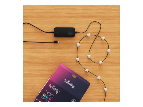 Twinkly Candies 200 Heart-shaped RGB LEDs, Green Wire, USB-C|Twinkly Twinkly Candies 200 Heart-shaped RGB LEDs, Green Wire, USB-C|Twinkly