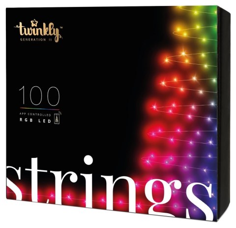 Twinkly|Strings Smart LED Lights 100 RGB (Multicolor), 8m, czarny przewód|RGB - 16M+ kolorów Twinkly|Strings Smart LED Lights 100 RGB (Multicolor), 8m, czarny przewód|RGB - 16M+ kolorów