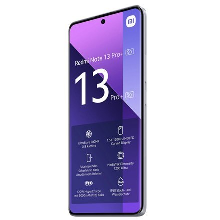 Xiaomi Note 13 Pro+ w kolorze Aurora Purple, 6.67", AMOLED, 1220 x 2712 pikseli, z procesorem Mediatek Dimensity 7200 Ultra, 12 Xiaomi Note 13 Pro+ w kolorze Aurora Purple, 6.67", AMOLED, 1220 x 2712 pikseli, z procesorem Mediatek Dimensity 7200 Ultra, 12