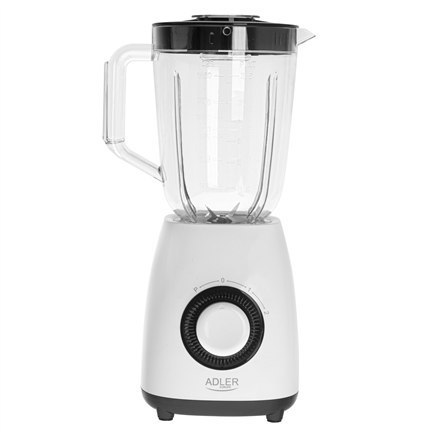 Adler | Blender ze słoikiem | AD 4085 | Tabletop | 1000 W | Materiał słoika Plastik | Pojemność słoika 1,5 L | Biały Adler | Blender ze słoikiem | AD 4085 | Tabletop | 1000 W | Materiał słoika Plastik | Pojemność słoika 1,5 L | Biały