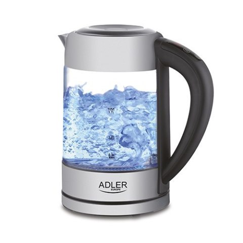 Adler | Czajnik | AD 1247 NEW | Z elektronicznym sterowaniem | 1850 - 2200 W | 1,7 L | Stal nierdzewna, szkło | Obrotowa podstaw Adler | Czajnik | AD 1247 NEW | Z elektronicznym sterowaniem | 1850 - 2200 W | 1,7 L | Stal nierdzewna, szkło | Obrotowa podstaw