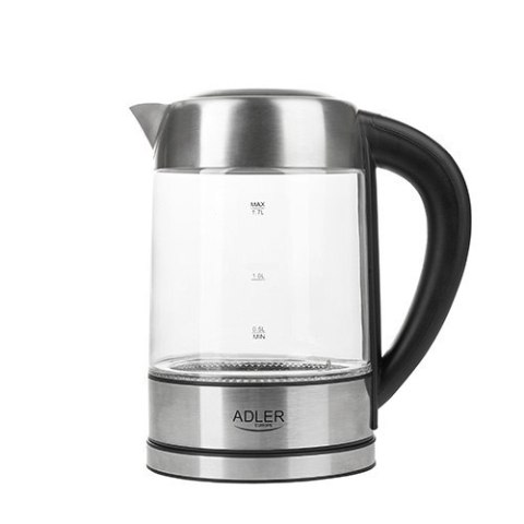 Adler | Czajnik | AD 1247 NEW | Z elektronicznym sterowaniem | 1850 - 2200 W | 1,7 L | Stal nierdzewna, szkło | Obrotowa podstaw Adler | Czajnik | AD 1247 NEW | Z elektronicznym sterowaniem | 1850 - 2200 W | 1,7 L | Stal nierdzewna, szkło | Obrotowa podstaw