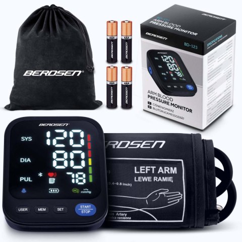 Ciśnieniomierz naramienny z polskimi komunikatami i bluetooth BD-123 Berdsen Ciśnieniomierz naramienny z polskimi komunikatami i bluetooth BD-123 Berdsen