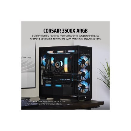 Corsair PC Case | 3500X ARGB | Black | Mid-Tower | Power supply included No | ATX Corsair PC Case | 3500X ARGB | Black | Mid-Tower | Power supply included No | ATX