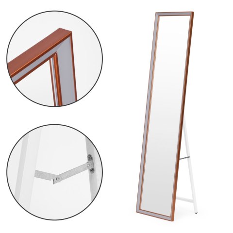 Duże lustro stojące 148 cm aluminowa rama rozstawiane ModernHome Duże lustro stojące 148 cm aluminowa rama rozstawiane ModernHome
