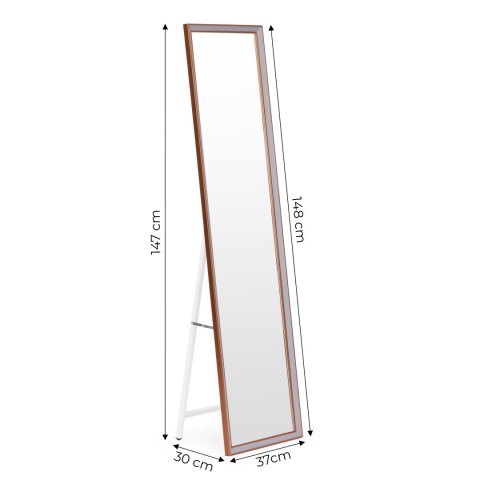 Duże lustro stojące 148 cm aluminowa rama rozstawiane ModernHome Duże lustro stojące 148 cm aluminowa rama rozstawiane ModernHome