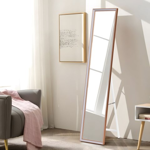 Duże lustro stojące 148 cm aluminowa rama rozstawiane ModernHome Duże lustro stojące 148 cm aluminowa rama rozstawiane ModernHome