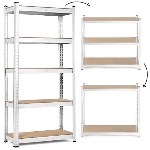 Regał magazynowy 180x90x40 cm stal galwanizowana 5 półek 875 kg ModernHome Regał magazynowy 180x90x40 cm stal galwanizowana 5 półek 875 kg ModernHome